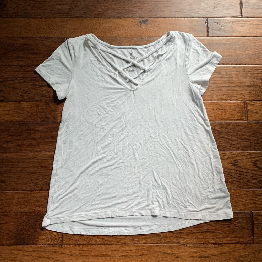 American Eagle Soft & Sexy White Tee Size XS